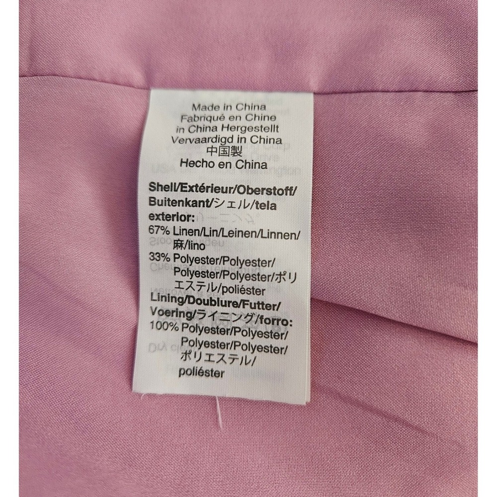 J.Crew Parke Blazer Womens 2 Pink Linen Blend Single Button - Picture 10 of 10